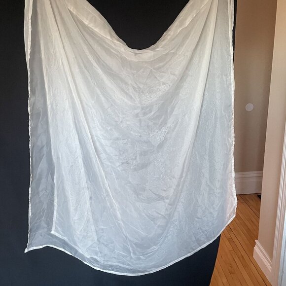 White Sheer Lightweight Fabric Drape Scarf Shawl curtain style light - Picture 4 of 6